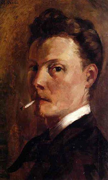 Henri-Edmond Cross Self-Portrait with Cigarette. oil painting picture